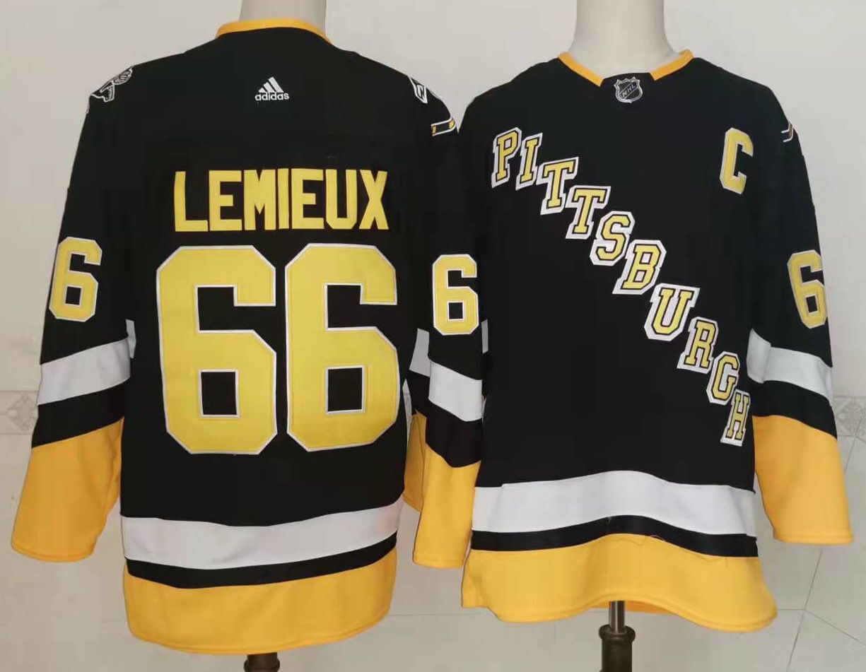 Men Pittsburgh Penguins #66 Lemieux Black New 2022 Adidas NHL Jersey->toronto maple leafs->NHL Jersey